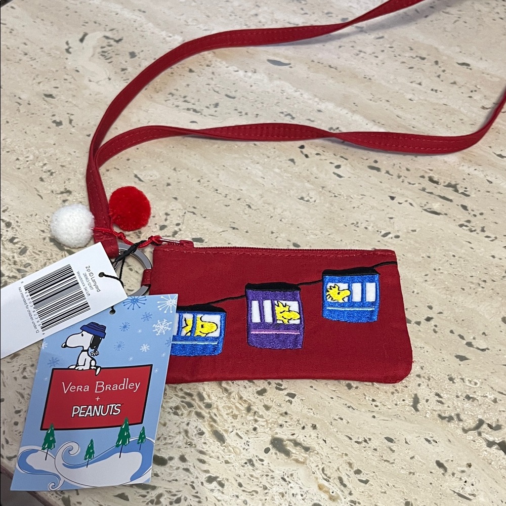 Vera Bradley Zip ID and Lanyard Woodstock Ski Lift